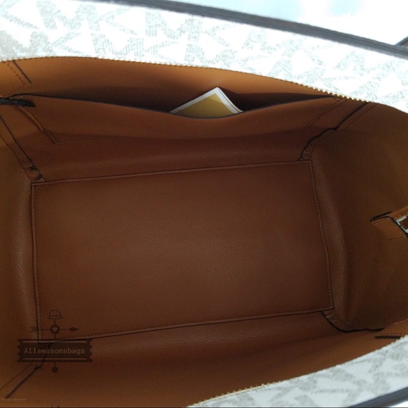 NWT michael Kors Kimberly Large bonded tote brown - Picture 4 of 8